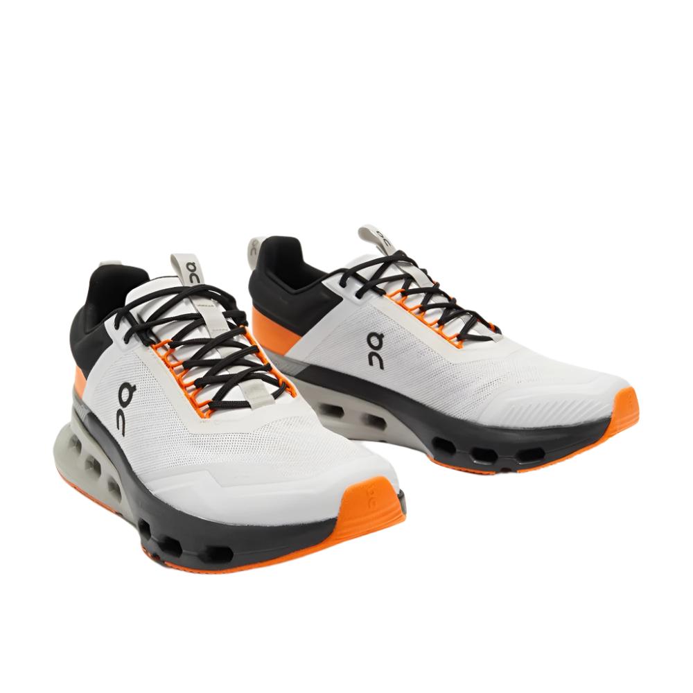 On Mens Cloudnova X Running Shoes - Frost/Orange