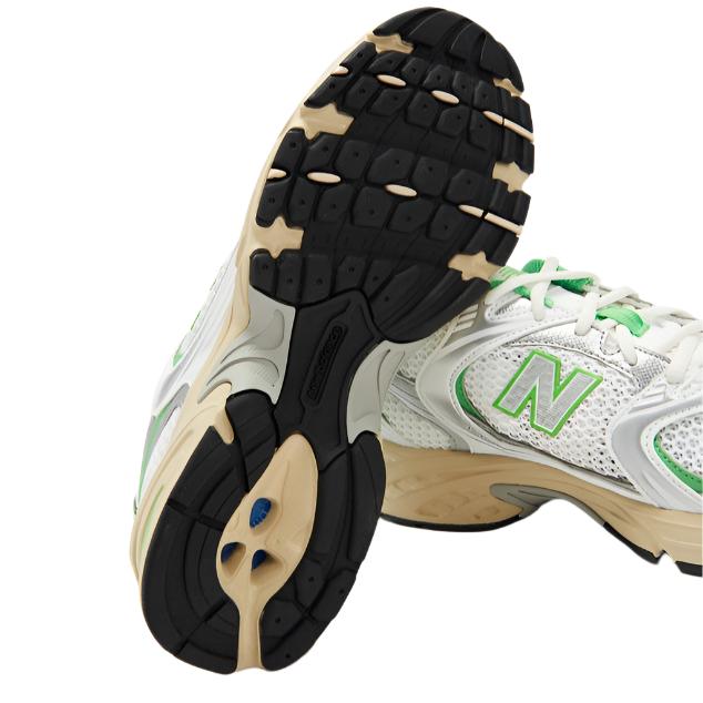 New Balance Unisex 530 Lifestyle Sneakers Shoes - White with Palm Leaf