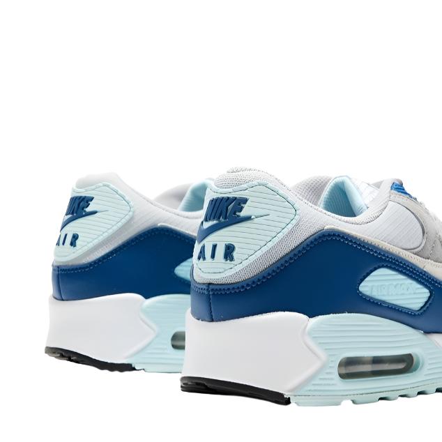 Nike Mens Air Max 90 Sneakers Shoes - Pure Platinum/ White/Glacier Blue