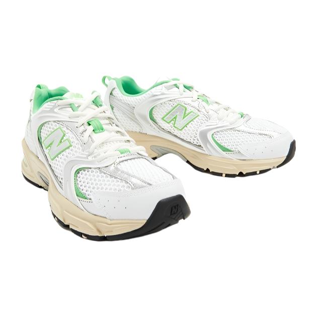 New Balance Unisex 530 Lifestyle Sneakers Shoes - White with Palm Leaf