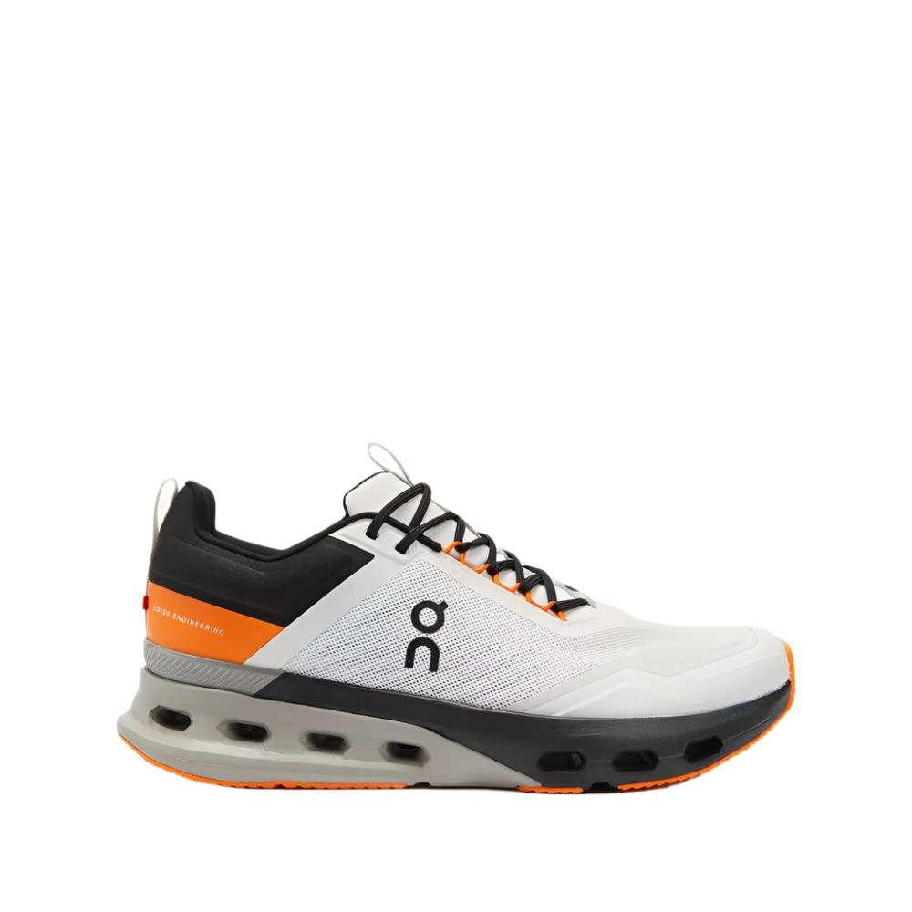 On Mens Cloudnova X Running Shoes - Frost/Orange