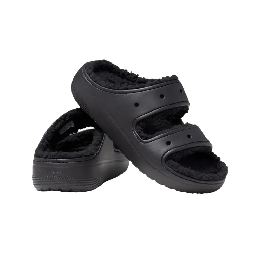 Crocs Unisex Classic Cozy Sandals - Black/Black