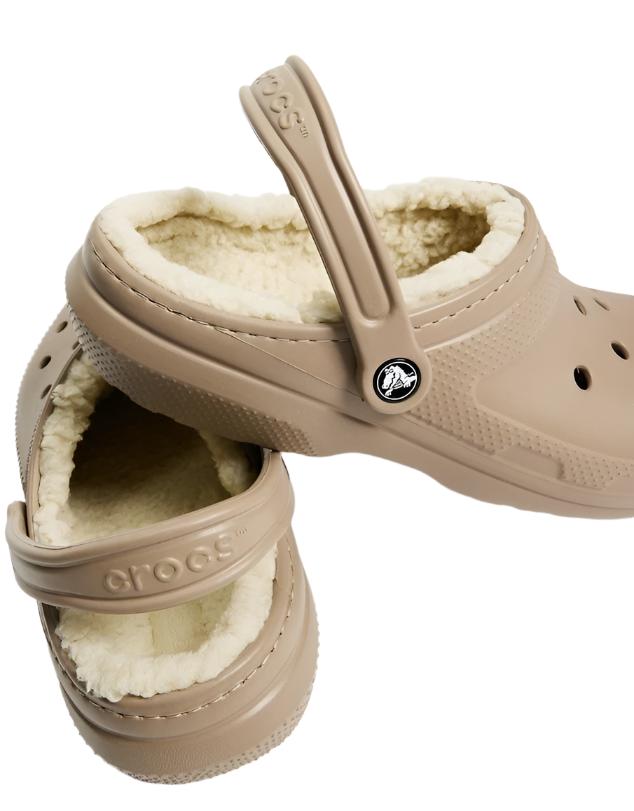 Crocs Unisex Classic Lined Clogs - Mushroom/Bone