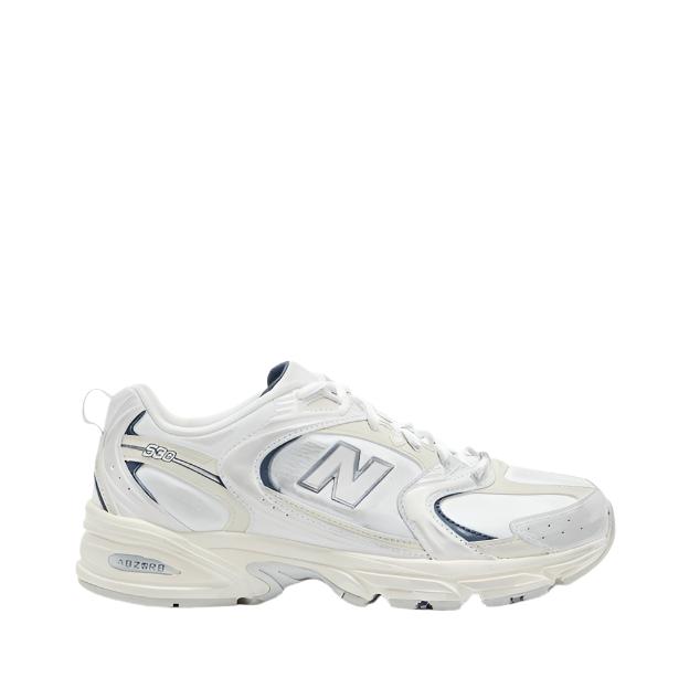 New Balance Unisex 530 Lifestyle Sneakers Shoes - White/Navy