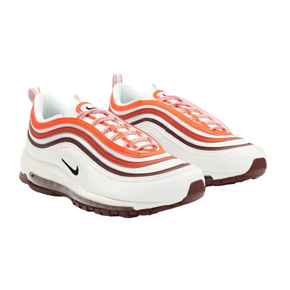 Nike Mens Air Max 97 Sneakers Running Shoes - Summit White/ Black/Dark Team Red