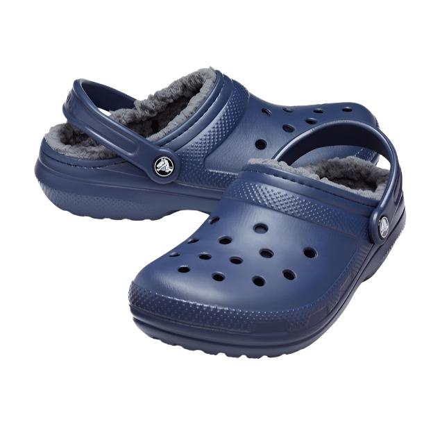 Crocs Unisex Classic Lined Clogs - Navy/Charcoal