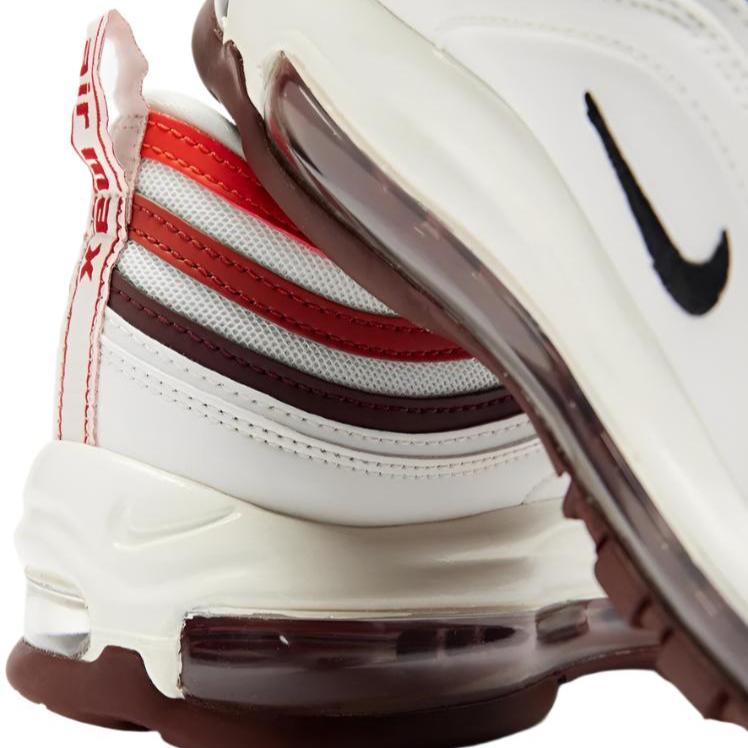 Nike Mens Air Max 97 Sneakers Running Shoes - Summit White/ Black/Dark Team Red