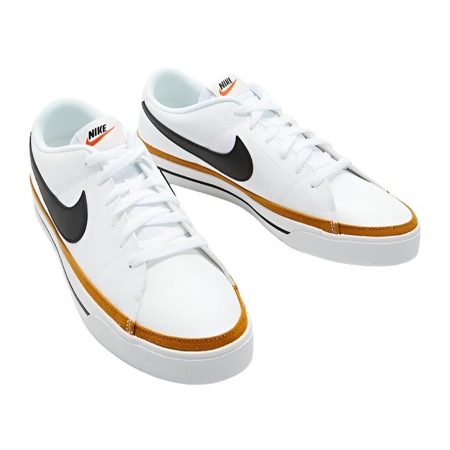 Nike Mens Nike Court Legacy Sneakers Shoes - White/Black Desert Ochre