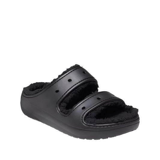 Crocs Unisex Classic Cozy Sandals - Black/Black