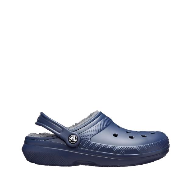 Crocs Unisex Classic Lined Clogs - Navy/Charcoal