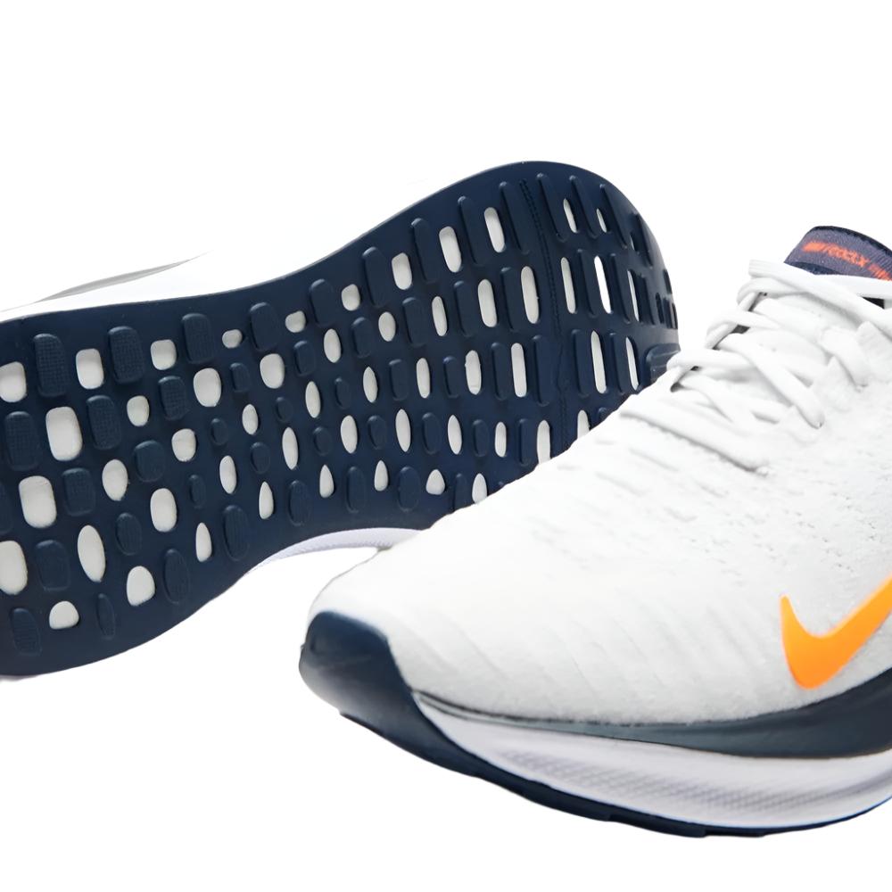 Nike Mens InfinityRN 4 Running Shoes in Platinum Tint/ Orange/ Thunder Blue