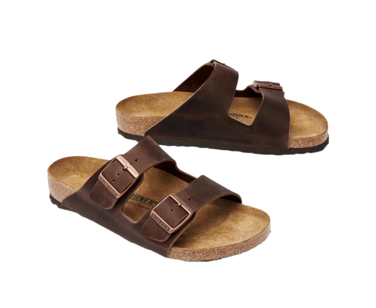 Birkenstock Unisex Arizona Leather Regular Fit Sandals - Habana