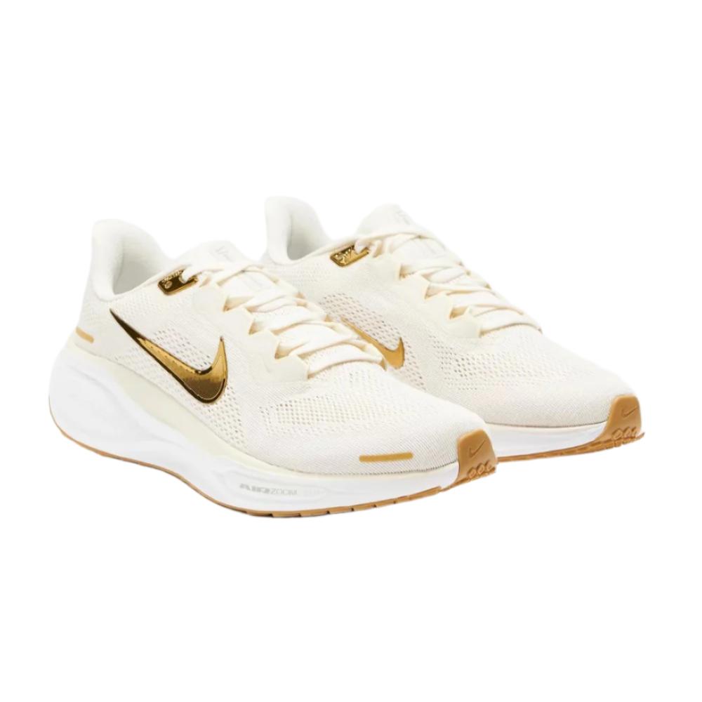 Nike Women's Pegasus 41 Running Shoes - Phantom/Metallic Gold