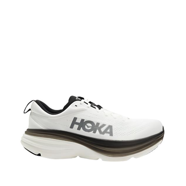 HOKA Mens Bondi 8 Running Shoes - White/Black