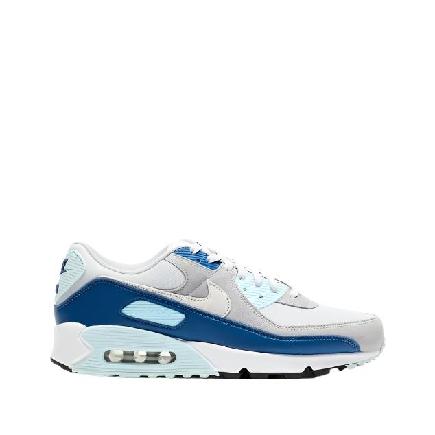 Nike Mens Air Max 90 Sneakers Shoes - Pure Platinum/ White/Glacier Blue