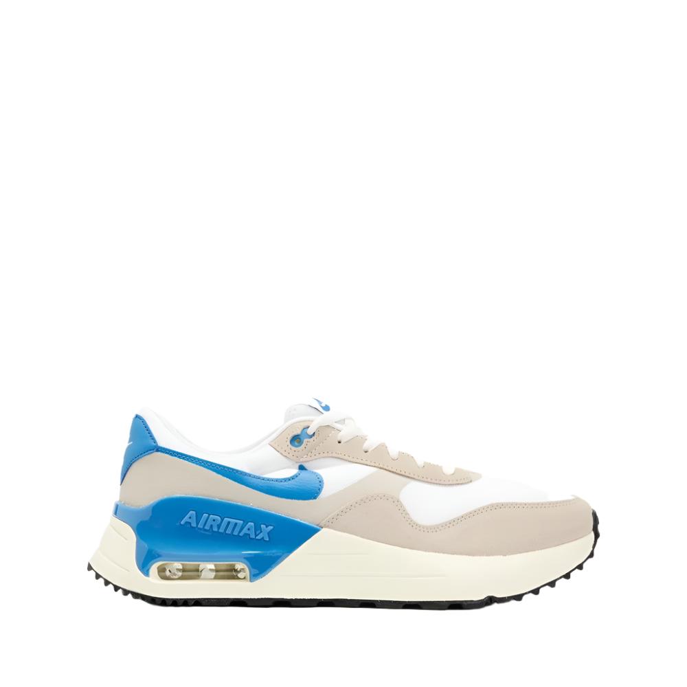 Nike Mens Air Max SYSTM Sneakers Running Shoes - White/Blue/ Cream/Coconut