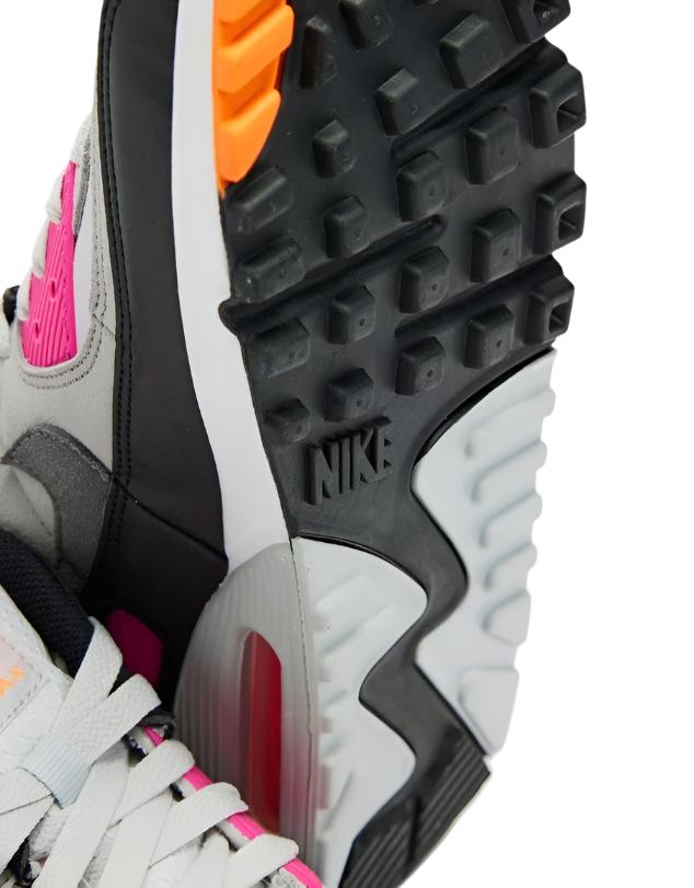 Nike Mens Air Max 90 Sneakers Running Shoes - Pure Platinum/ Cool Grey/ Pink