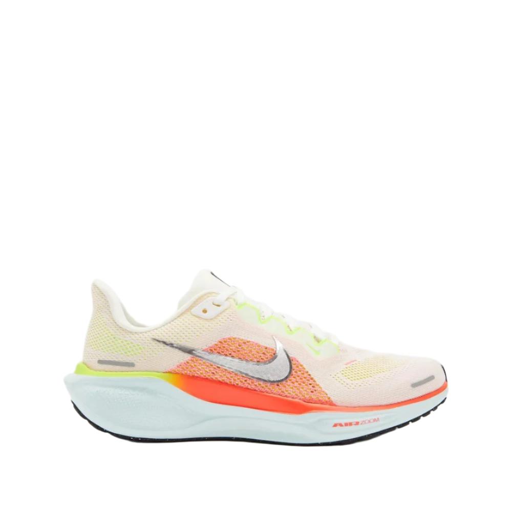 Nike Women's Pegasus 41 Running Shoes - Summit White/Chrome/Bright Crimson