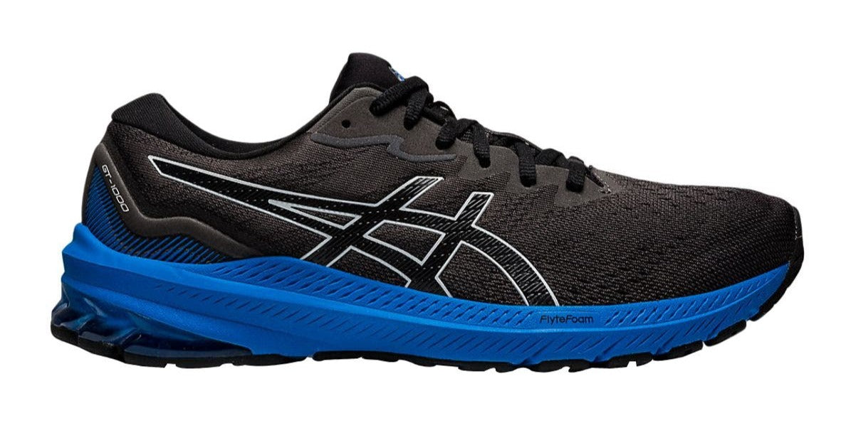 ASICS Mens GT-1000 11 Running Shoes - Black/Electric Blue