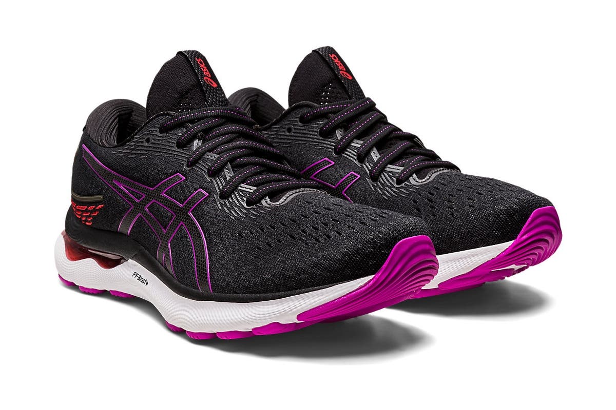 ASICS Womens Gel-Nimbus 24 Running Shoes - Black/Orchid