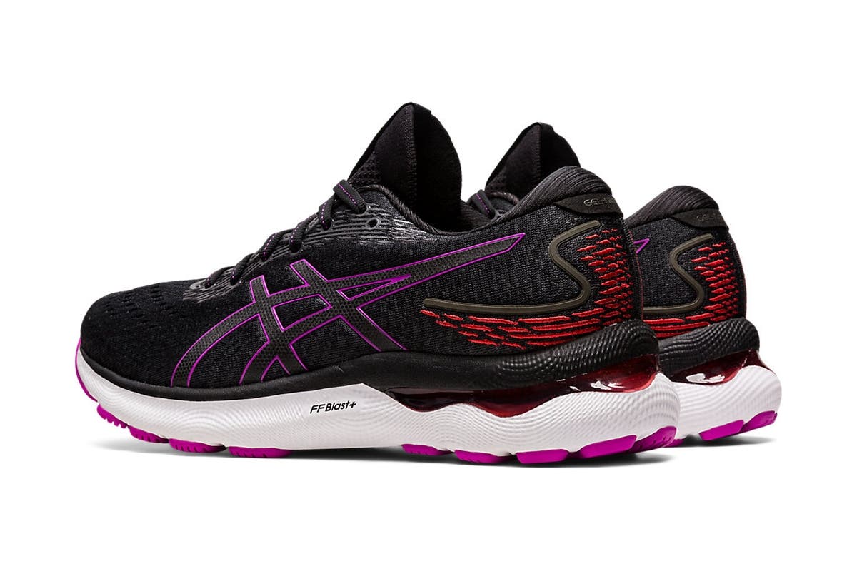 ASICS Womens Gel-Nimbus 24 Running Shoes - Black/Orchid