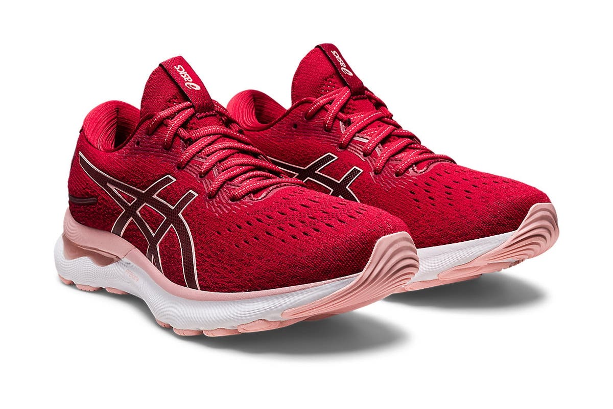 ASICS Womens Gel-Nimbus 24 Running Shoes - Cranberry/Frosted Rose