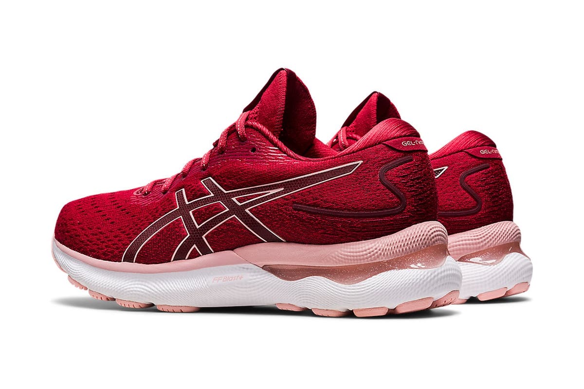 ASICS Womens Gel-Nimbus 24 Running Shoes - Cranberry/Frosted Rose