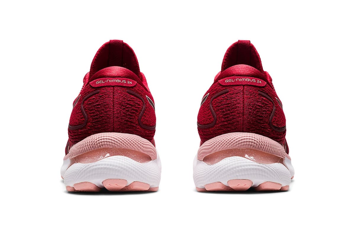 ASICS Womens Gel-Nimbus 24 Running Shoes - Cranberry/Frosted Rose