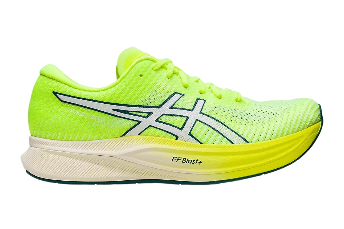 ASICS Women's Magic Speed 2 Running Shoes - Safety Yellow/White