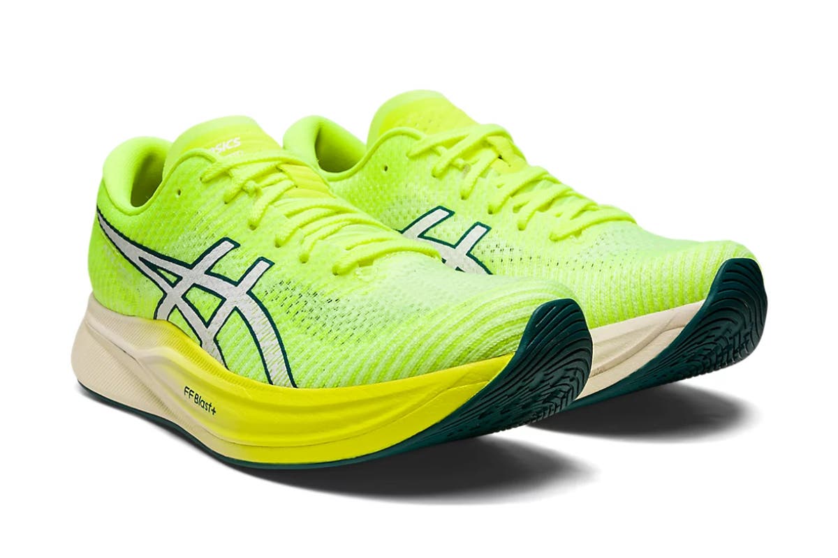 ASICS Women's Magic Speed 2 Running Shoes - Safety Yellow/White