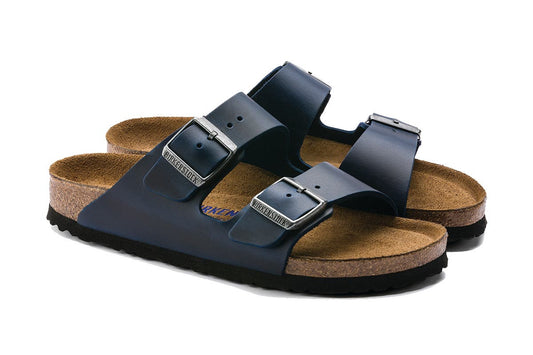 Birkenstock Unisex Arizona FL Soft Footbed Sandal - Blue