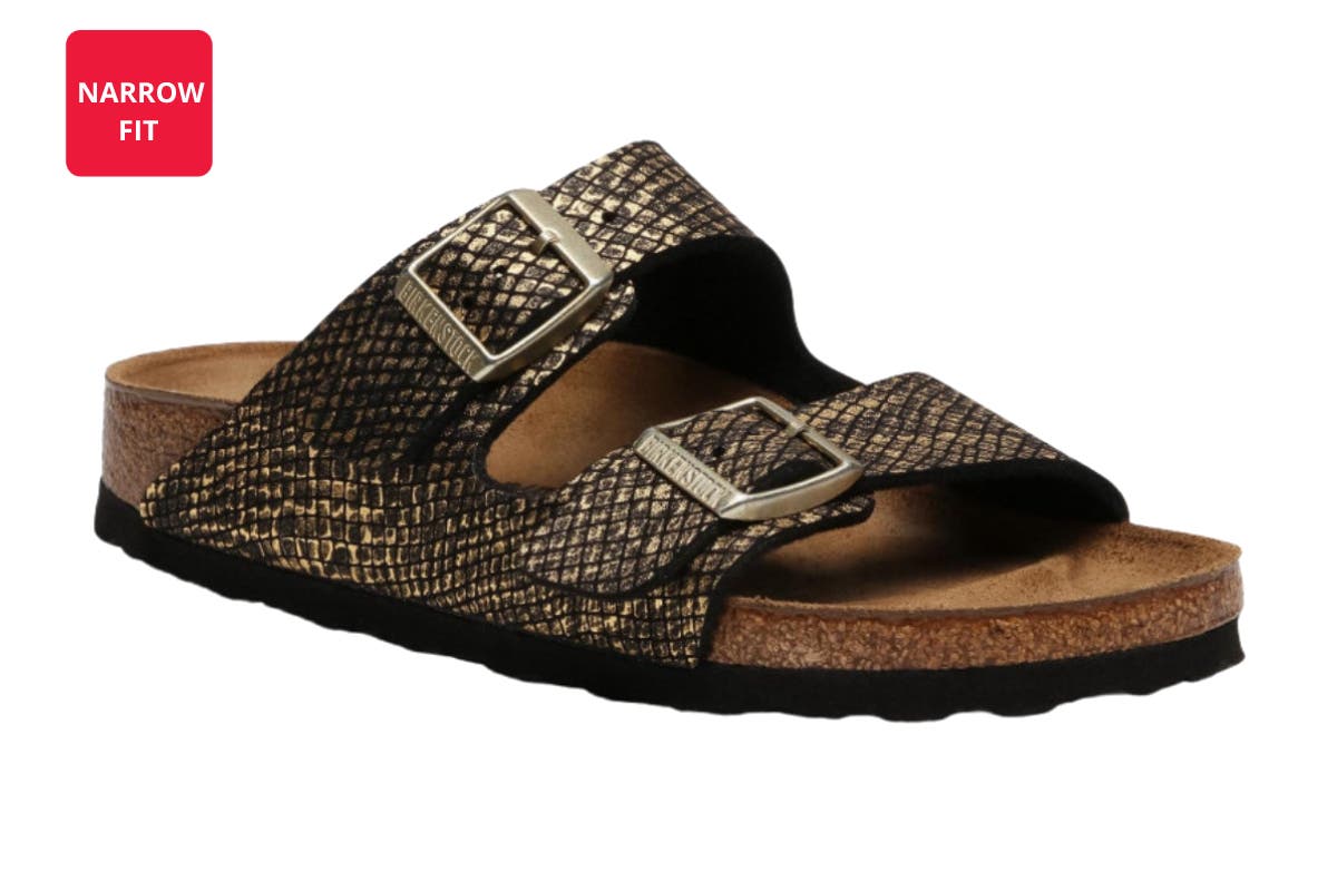 Birkenstock Mens Womens Arizona Sandals - Shiny Python Black