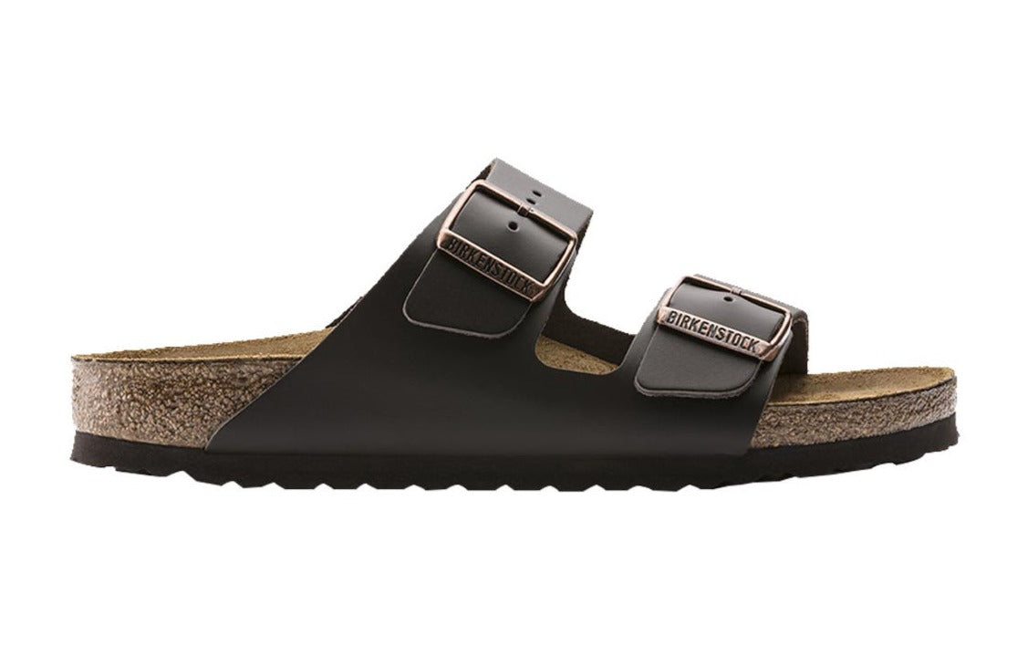 Birkenstock Arizona Natural Leather Regular Fit Sandal - Dark Brown