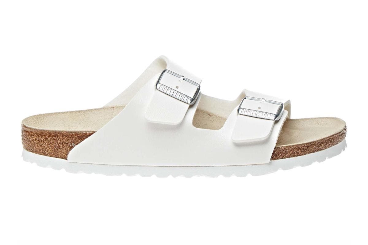 Birkenstock Unisex Arizona Narrow Leather Sandal - White