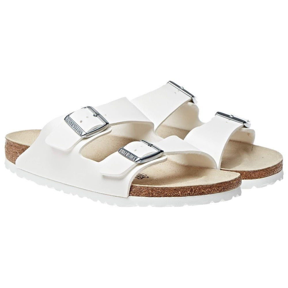 Birkenstock Unisex Arizona Narrow Leather Sandal - White