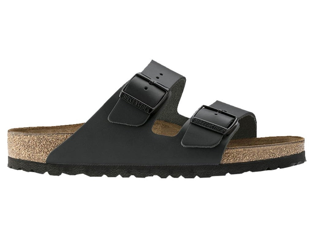 Birkenstock Arizona Natural Leather Regular Fit Sandal - Black