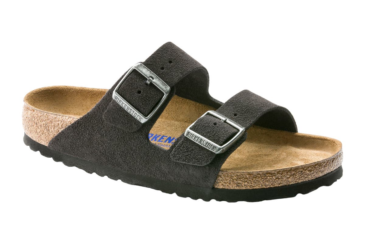 Birkenstock Arizona Soft Footbed Suede Leather Sandal - Velvet Grey