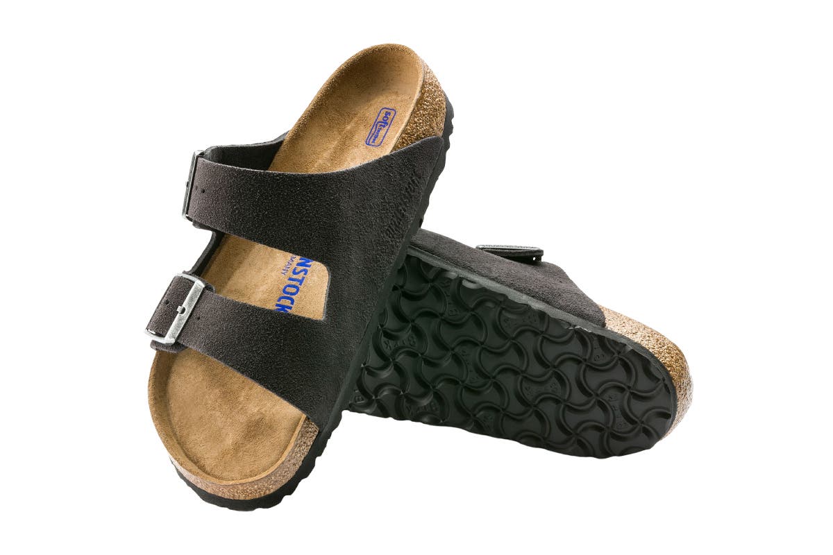 Birkenstock Arizona Soft Footbed Suede Leather Sandal - Velvet Grey