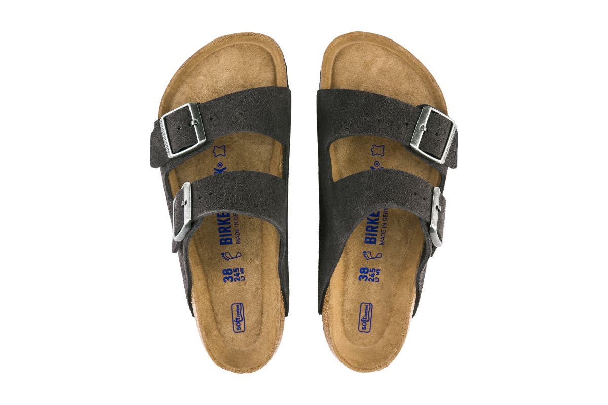 Birkenstock Arizona Soft Footbed Suede Leather Sandal - Velvet Grey