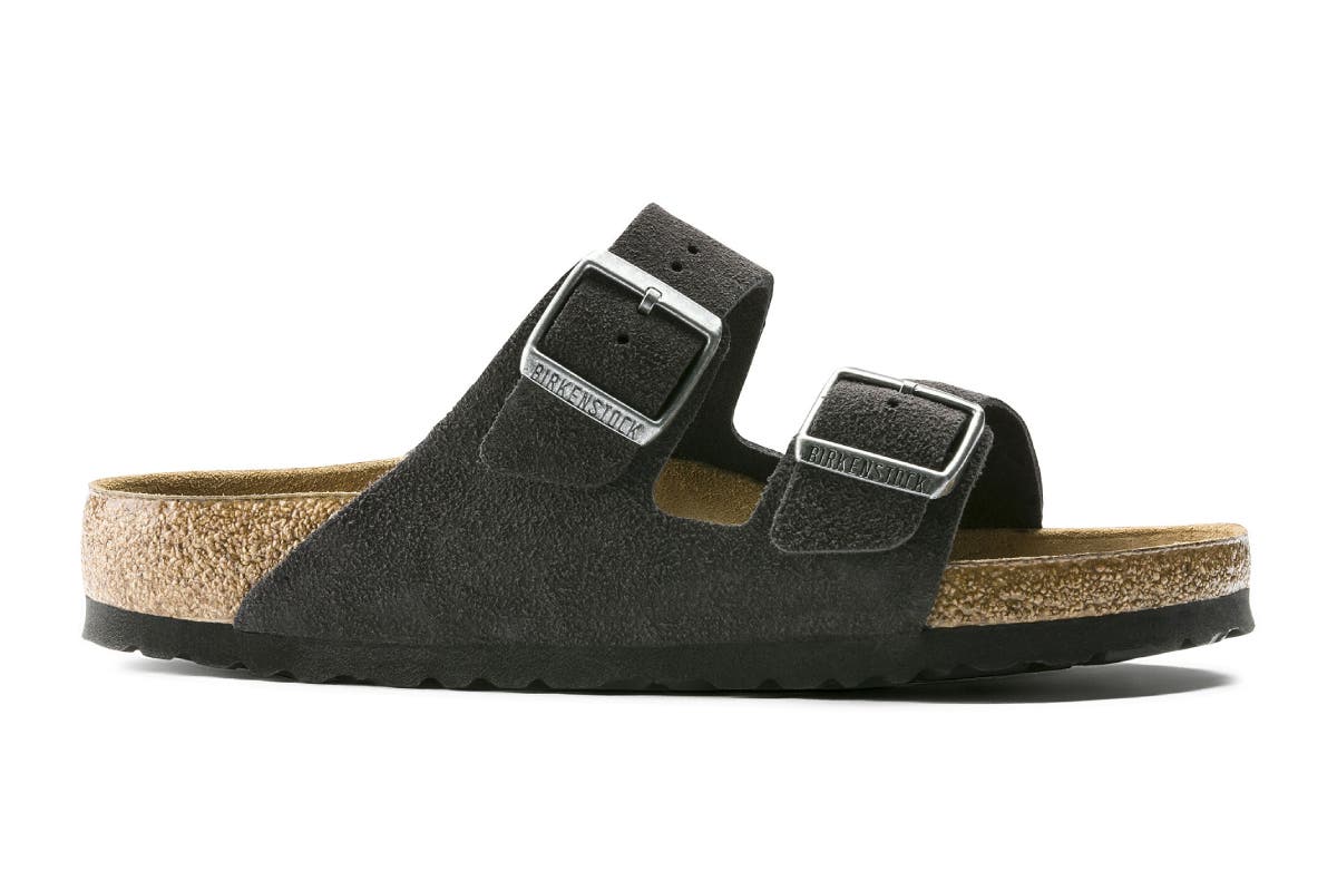 Birkenstock Arizona Soft Footbed Suede Leather Sandal - Velvet Grey