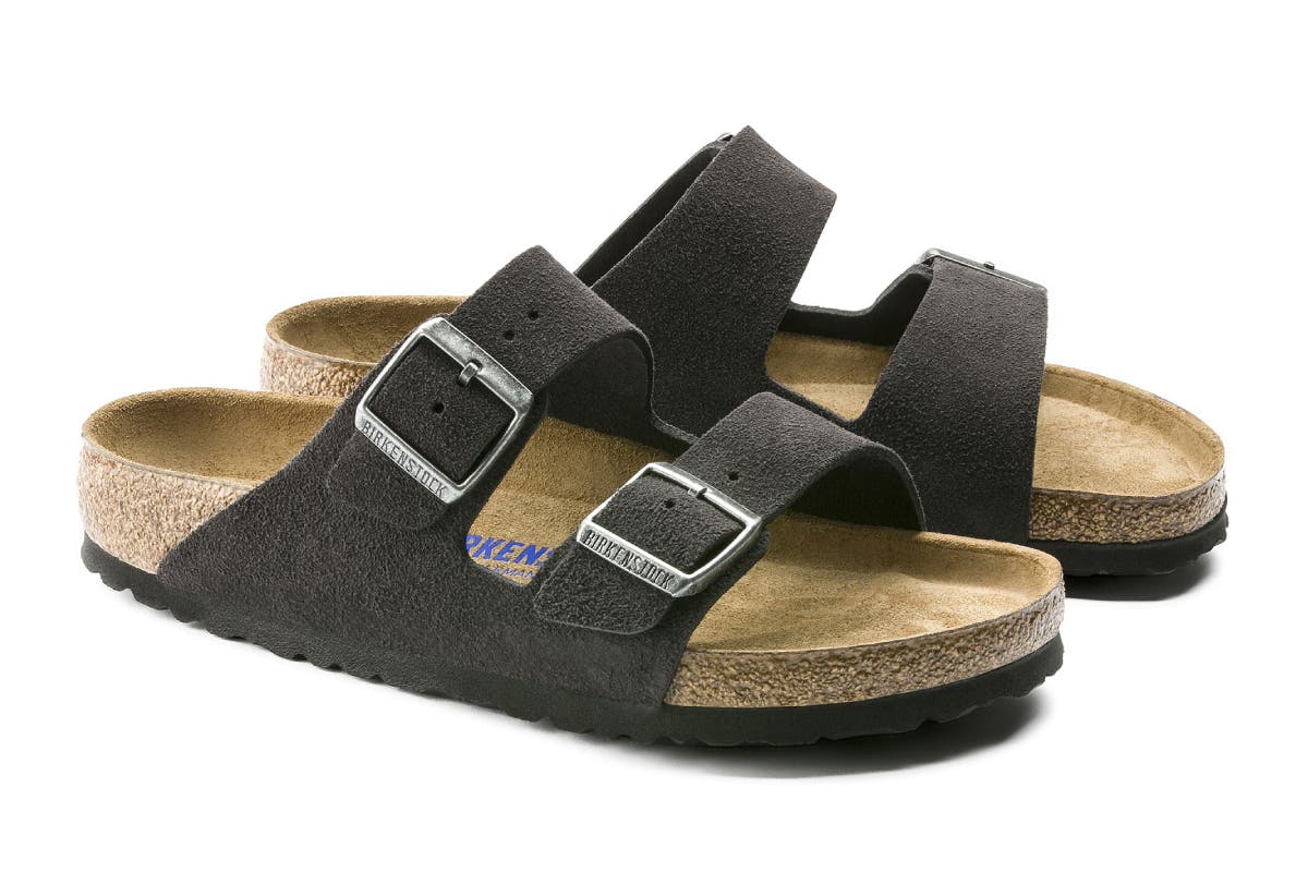 Birkenstock Arizona Soft Footbed Suede Leather Sandal - Velvet Grey