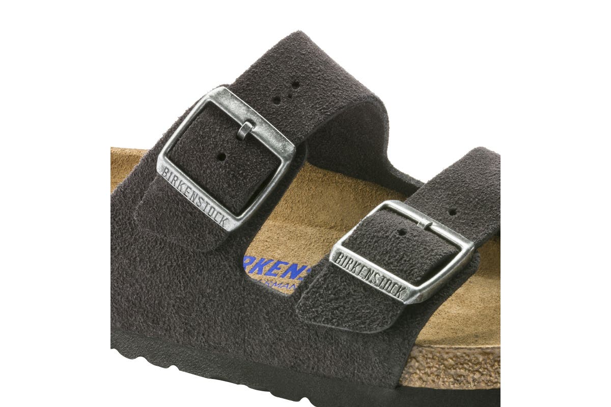 Birkenstock Arizona Soft Footbed Suede Leather Sandal - Velvet Grey