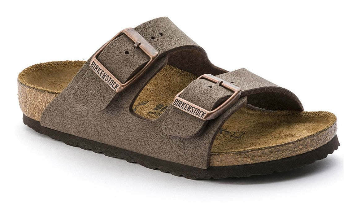 Birkenstock Kids Arizona Birkibuc Narrow-Fit Sandal - Mocha