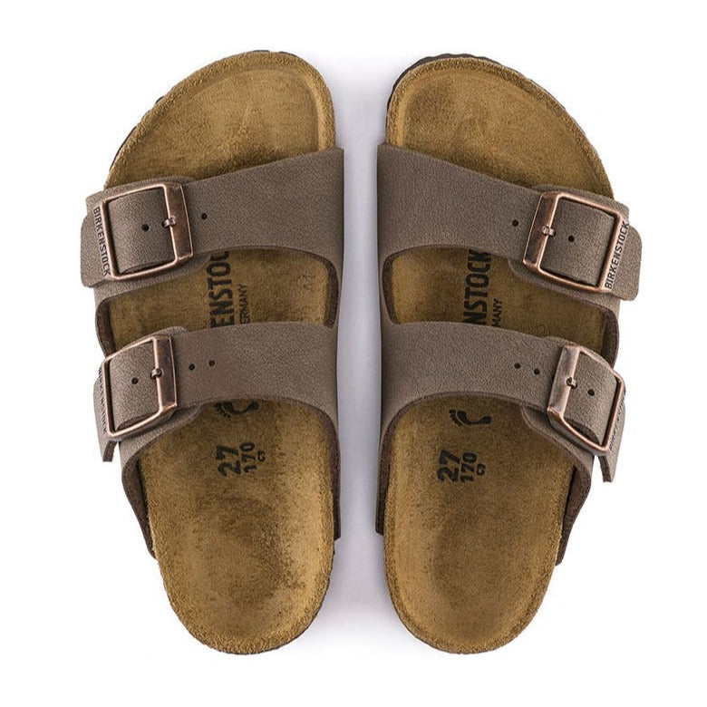 Birkenstock Kids Arizona Birkibuc Narrow-Fit Sandal - Mocha