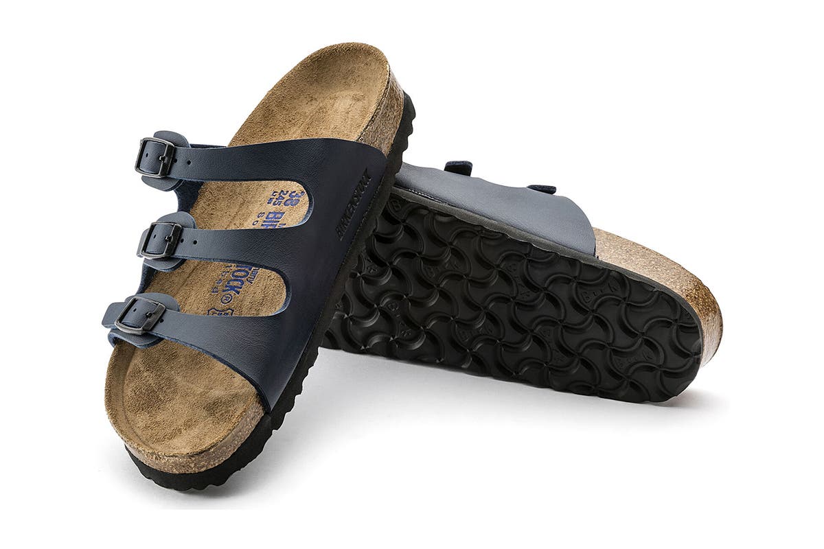 Birkenstock Unisex Florida Birko-Flor Soft Footbed Sandals (Blue)