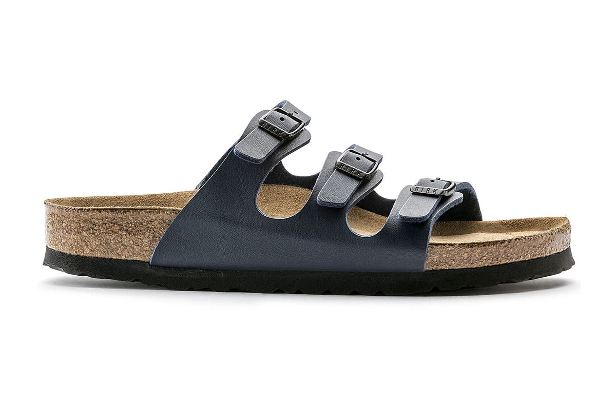 Birkenstock Unisex Florida Birko-Flor Soft Footbed Sandals (Blue)