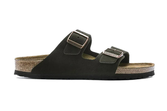 Birkenstock Unisex Arizona Suede Leather Soft Footbed Regular Fit Sandal - Mocha