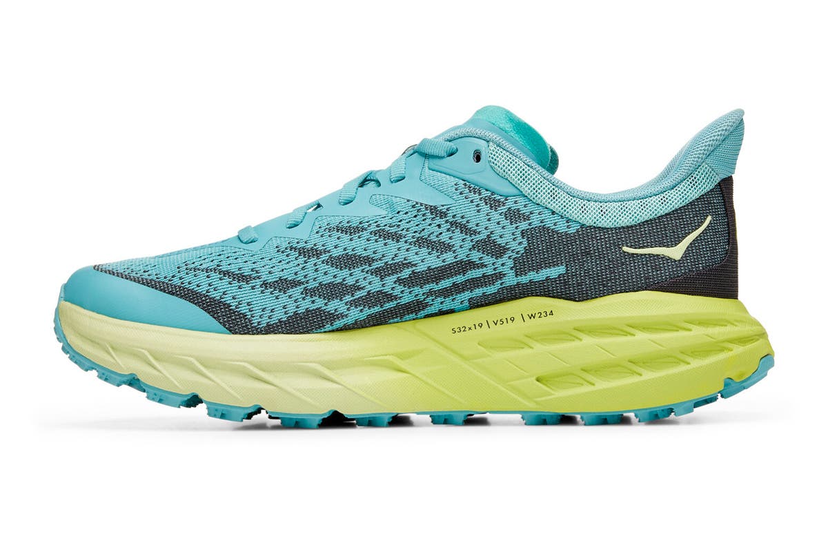 Hoka One One Women's Speedgoat 5 Trail Shoes - Coastal Shade/Green Glow