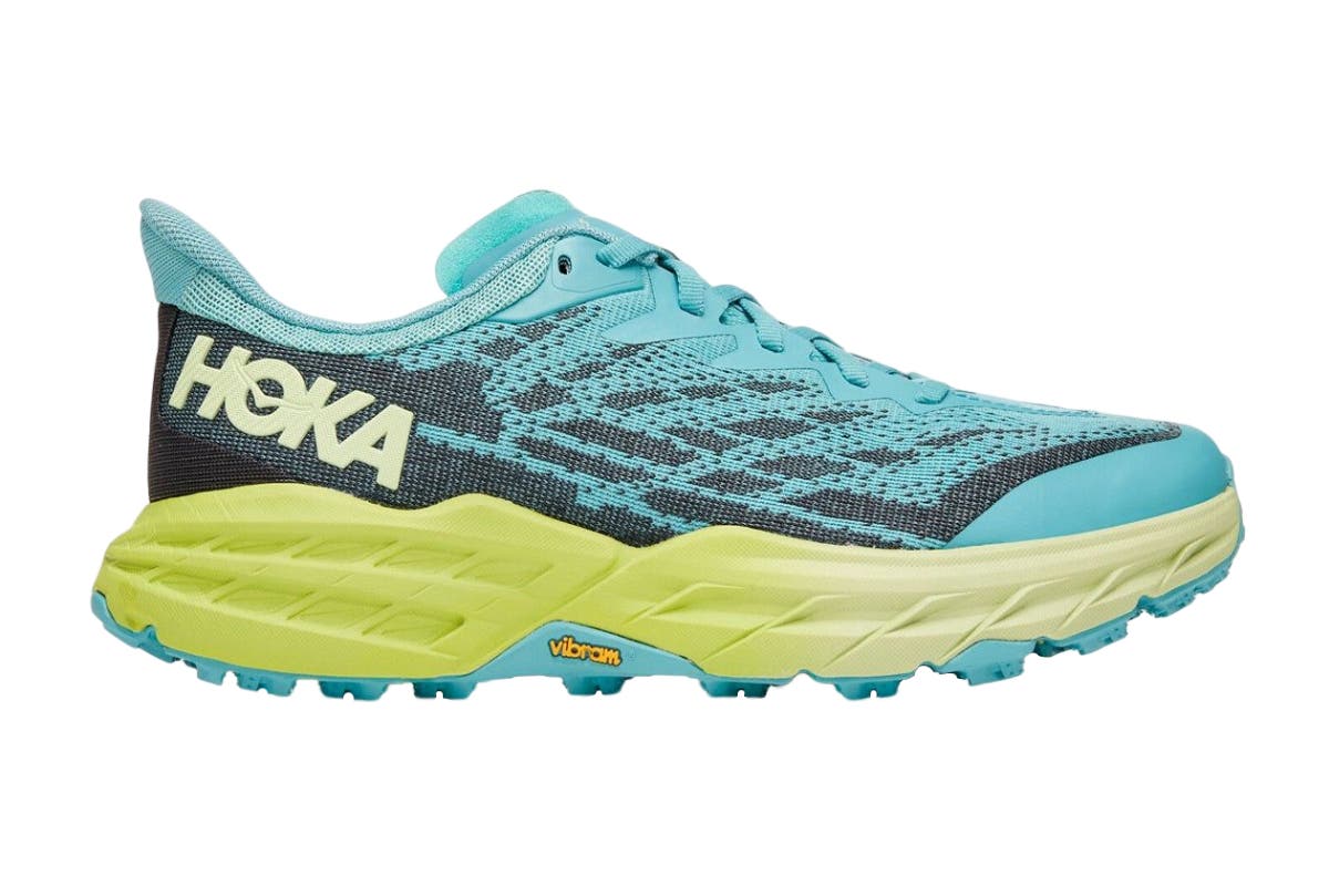 Hoka One One Women's Speedgoat 5 Trail Shoes - Coastal Shade/Green Glow